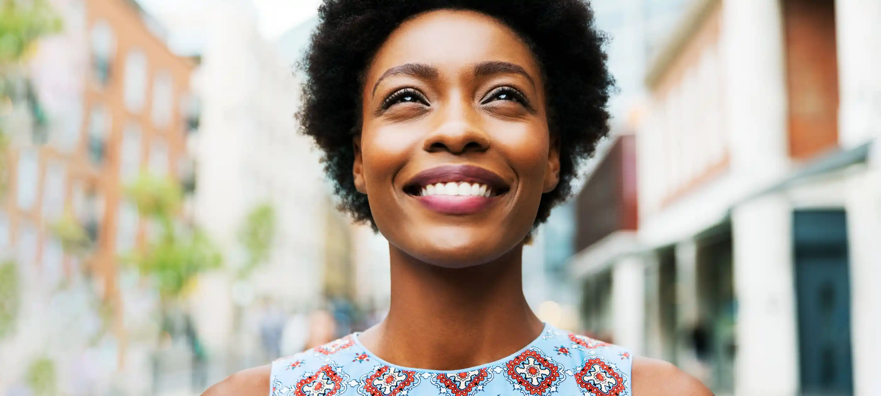 Woman smiling